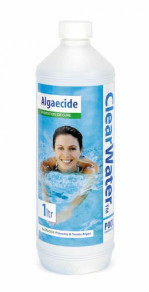 BLUE - ציוד ואביזרים לבריכה כימיקלים CLEARWATER 1LTR ALGAECIDE CHEMICAL FOR SWIMMING POOL HOT TUBS & SPA TREATMENT