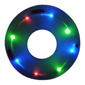 IPRee Glow Swimming Ring Led Luminous Inflatable Kids Children Learner Swim Pool Circle