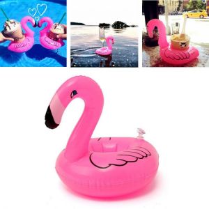 Inflatable Flamingo Drink Can Holder Party Pool Home Decor Kids Toy