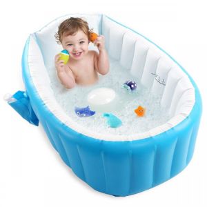 BLUE - ציוד ואביזרים לבריכה בריכות ילדים 98x65CM Summer Kid Inflatable Bathtub With Side Pocket Children Play Ball Pool Baby Inflatable Swimming Pool